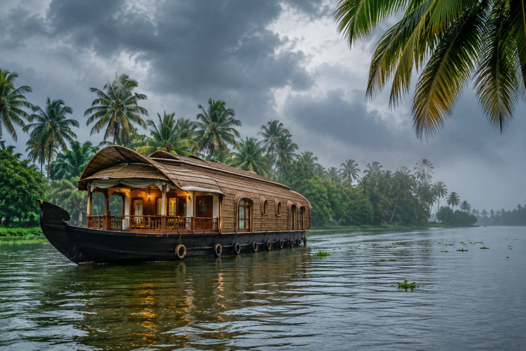 Alleppey Houseboat Experience in Monsoon